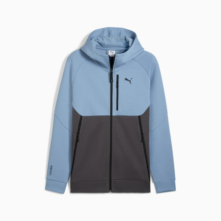 Bluza z kapturem męska Puma PUMATECH FULL-ZIP DK niebieska 62967434
