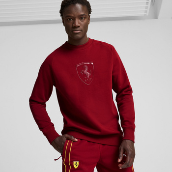Bluza męska Puma FERRARI RACE GRAPHIC CREW bordowa 62843405