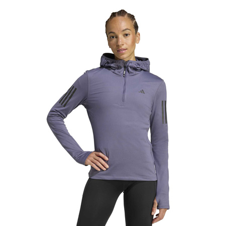 Longsleeve do biegania damski adidas OWN THE RUN fioletowy JW9652