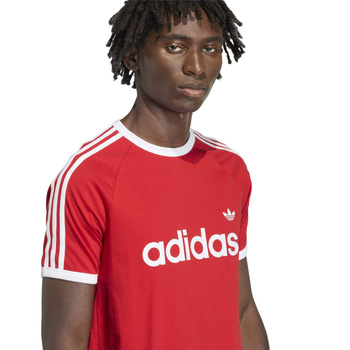Koszulka męska adidas 3S RINGER czerwona KF0416