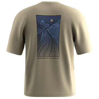 Koszulka męska Salewa EAGLE SUNSET LOOSE beżowa 00-0000029150_7180