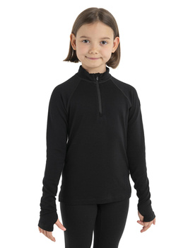 Longsleeve termiczny dziecięcy Icebreaker 260 TECH HALF ZIP czarny IBB04499001