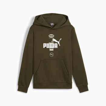 Bluza z kapturem chłopięca Puma POWER GRAPHIC FL zielona 68185970