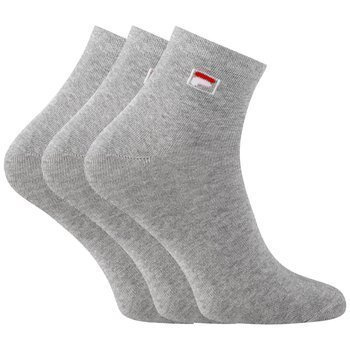 Skarpety unisex Fila QUARTER PLAIN 3-PACK szare F9303-400