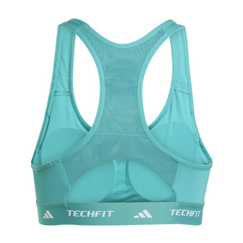 Stanik sportowy damski adidas TECHFIT turkusowy JW7245