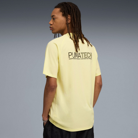 Koszulka męska Puma PUMATECH GRAPHIC RELAXED żółta 63210035