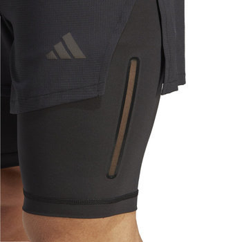 Spodenki męskie adidas HIIT ELEVATED TRAINING 2IN1 czarne IB3466