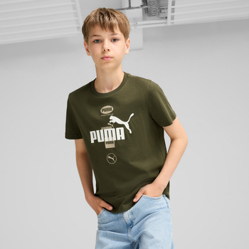 Koszulka chłopięca Puma POWER GRAPHIC zielona 68185870