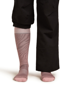 Skarpety narciarskie damskie Icebreaker SKI+ LIGHT OTC różowe IB0A573M0HK