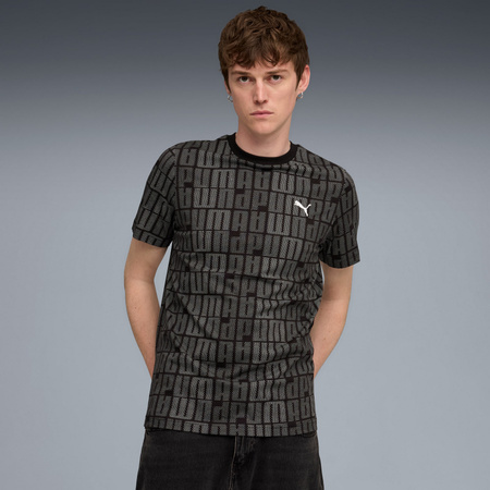 Koszulka męska Puma ESS LOGO LAB AOP czarna 68818501