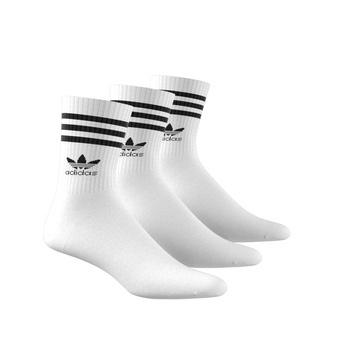 Skarpety unisex adidas MID CUT CREW 3-PACK białe IJ0733