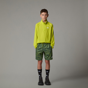 Longsleeve dziecięcy The North Face NEVER STOP 1/4 ZIP zielony NF0A870QJE3