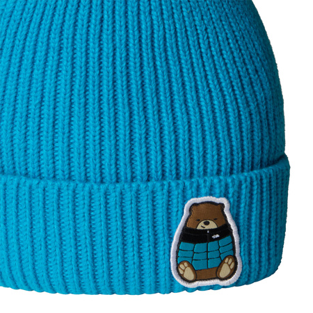 Czapka zimowa dziecięca The North Face LOGO BOX CUFFED niebieska NF0A8CGUFOP