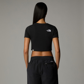 Koszulka damska The North Face ESSENTIAL CROPPED czarna NF0A55AOJK3