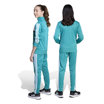 Komplet dresów dziecięcy adidas SEASONAL ESSENTIALS TIBERIO turkusowy JN2245