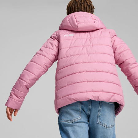 Kurtka z kapturem dziewczęca Puma ESS PADDED różowa 67055948