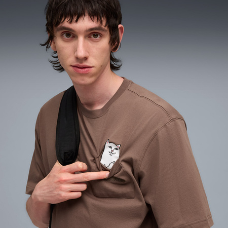 Koszulka męska Puma X RIPNDIP RELAXED POCKET brązowa 63377941