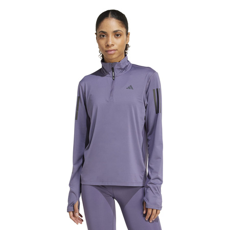 Longsleeve do biegania damski adidas OWN THE RUN fioletowy JX2256