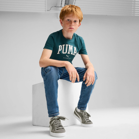 Koszulka chłopięca Puma SQUAD BIG GRAPHIC zielona 68277222