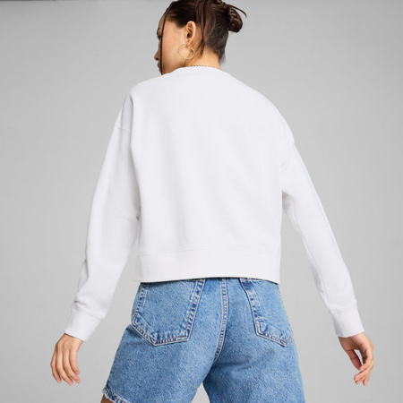 Bluza damska Puma SQUAD CREW TR biała 68249302