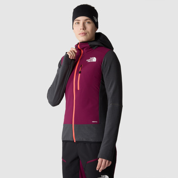 Kurtka narciarska damska The North Face DAWN TURN HYBRID VENTRIX bordowa NF0A7Z92O1R