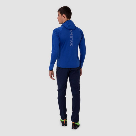 Bluza z kapturem męska Salewa AGNER HYBRID niebieska 00-0000027371_8625