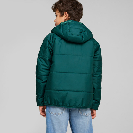 Kurtka z kapturem chłopięca Puma REVERSIBLE PUFFER zielona 68283322