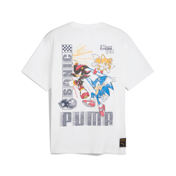 Koszulka męska Puma X SONIC RELAXED GRAPHIC biała 63240602