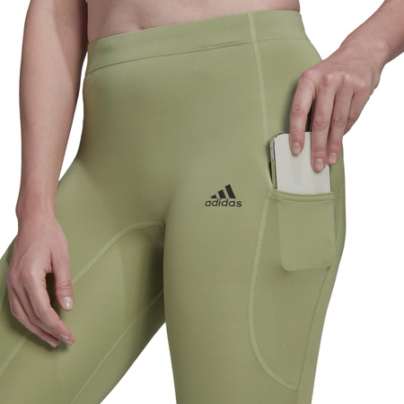 Legginsy damskie adidas FASTIMPACT RUNNING 7/8 zielone HD7056