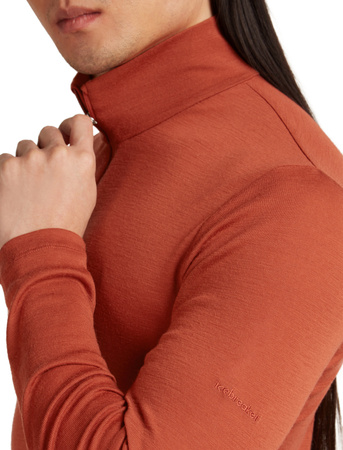 Longsleeve termiczny męski Icebreaker 175 EVERYDAY HALF ZIP pomarańczowy IBB044840BA