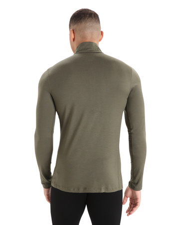Longsleeve termiczny męski Icebreaker 200 OASIS HALF ZIP zielony IBB04367069