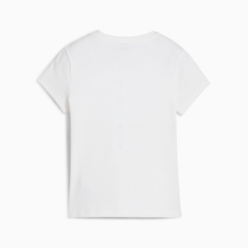 Koszulka damska Puma WARDROBE ESS RIBBED SLIM biała 62976602