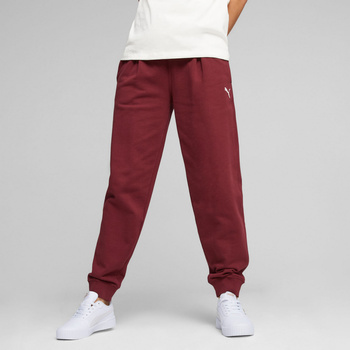 Spodnie dresowe damskie Puma HER HIGH-WAIST TR bordowe 67600622