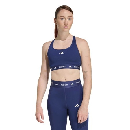 Stanik sportowy damski adidas TECHFIT granatowy JZ4968