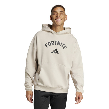 Bluza z kapturem męska adidas FORTNITE beżowa JV9951