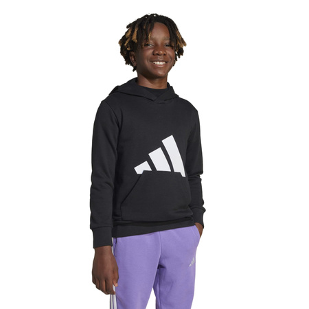 Bluza z kapturem dziecięca adidas ESSENTIALS czarna JC9667