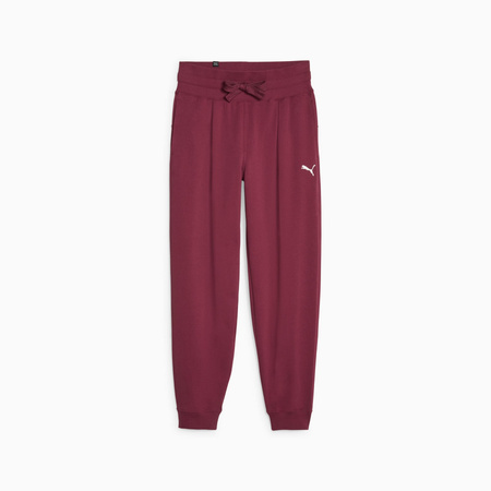 Spodnie dresowe damskie Puma HER HIGH-WAIST TR bordowe 67600622