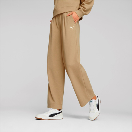 Spodnie dresowe damskie Puma HER STRAIGHT beżowe 67600784