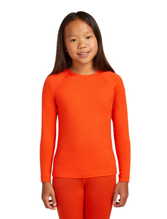 Longsleeve termiczny dziecięcy Icebreaker 200 OASIS pomarańczowy IB1045010GT