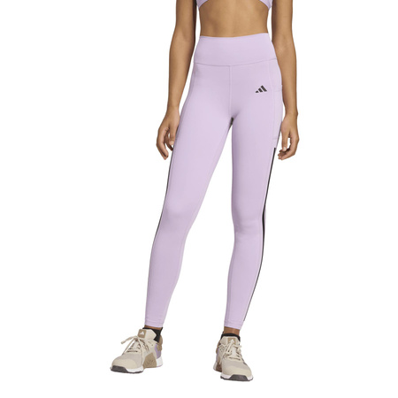 Legginsy treningowe damskie adidas OPTIME 3-STRIPES fioletowe JX7323
