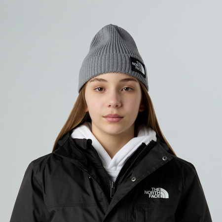 Czapka zimowa dziecięca The North Face LOGO BOX CUFFED szara NF0A8CGUDYY