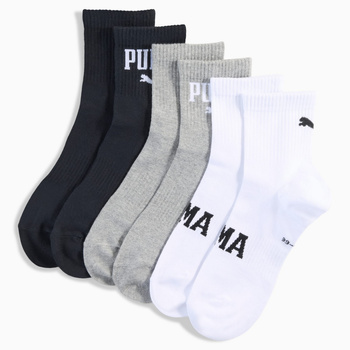 Skarpety unisex Puma LOGO SHORT CREW 3-PACK wielokolorowe 93863506