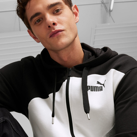 Bluza z kapturem męska Puma POWER COLORBLOCK FZ czarna 67893401