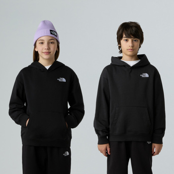 Bluza z kapturem dziecięca The North Face ESSENTIAL OVERSIZED czarna NF0A89HAJK3