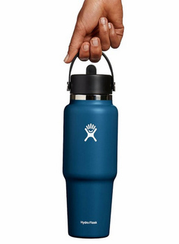 Butelka termiczna unisex Hydro Flask WIDE FLEX STRAW 946ML granatowa  WT32BFS464