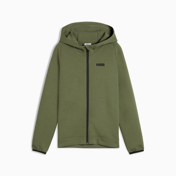 Bluza z kapturem chłopięca Puma SPACER FZ zielona 68858233