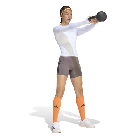 Longsleeve treningowy damski adidas POWER ESSENTIALS biały KD2211