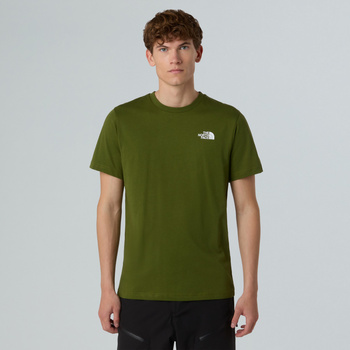 Koszulka męska The North Face S/S REDBOX zielona NF0A87NPDIW