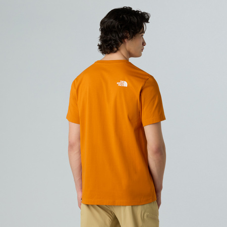Koszulka męska The North Face SIMPLE DOME pomarańczowa NF0A87NGBRO