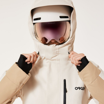 Kurtka narciarska damska Oakley TNP TBT beżowa FOA500472-BCL